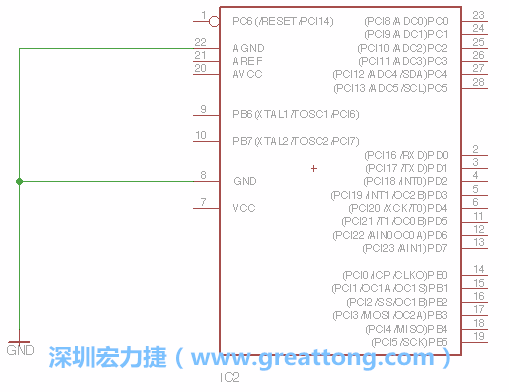 排針的用途是連接微控制器的輸出和輸入，它提供了一個(gè)平臺(tái)給焊線和針腳。